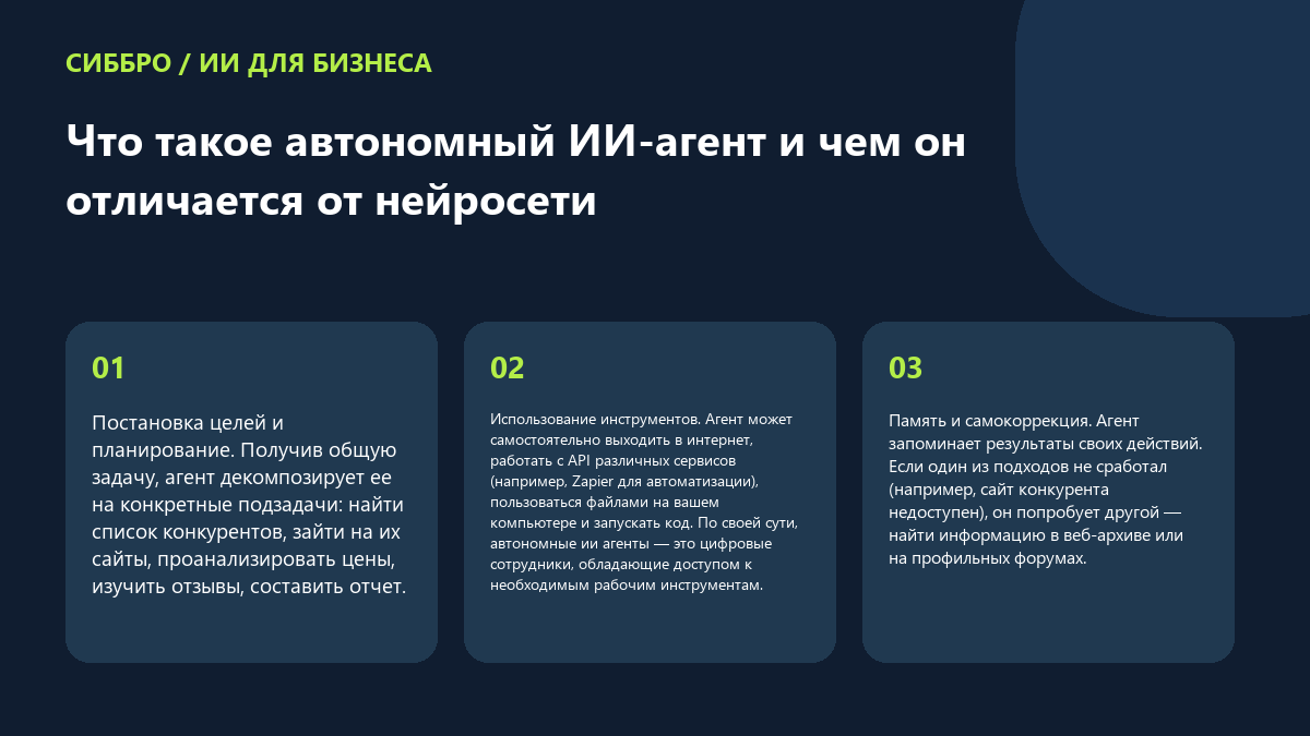 Что такое автономный ИИ-агент и чем он отличается от нейросети