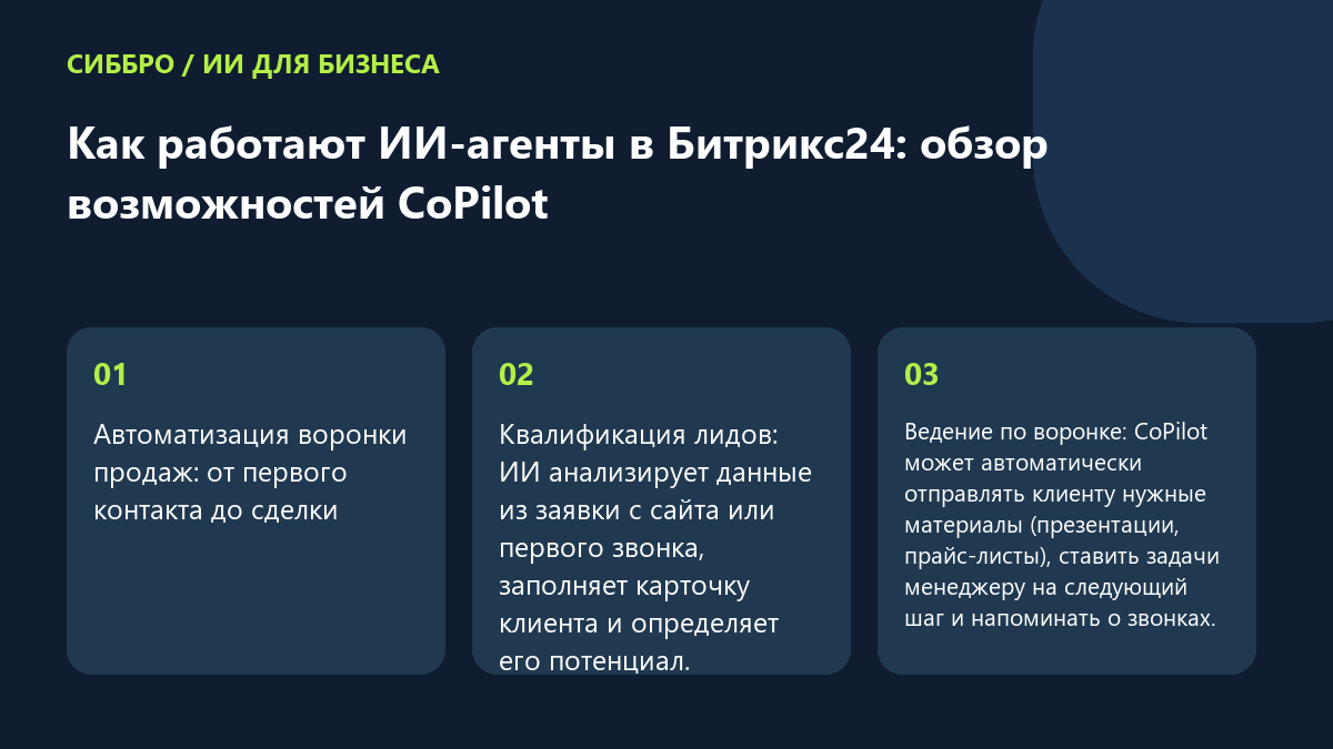 Как работают ИИ-агенты в Битрикс24: обзор возможностей CoPilot