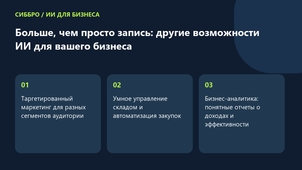 Больше, чем просто запись: другие возможности ИИ для вашего бизнеса