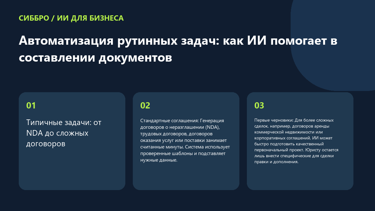 Автоматизация рутинных задач: как ИИ помогает в составлении документов
