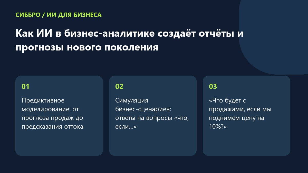 Как ИИ в бизнес-аналитике создаёт отчёты и прогнозы нового поколения