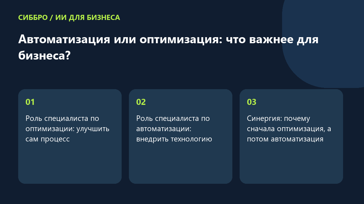 Автоматизация или оптимизация: что важнее для бизнеса?