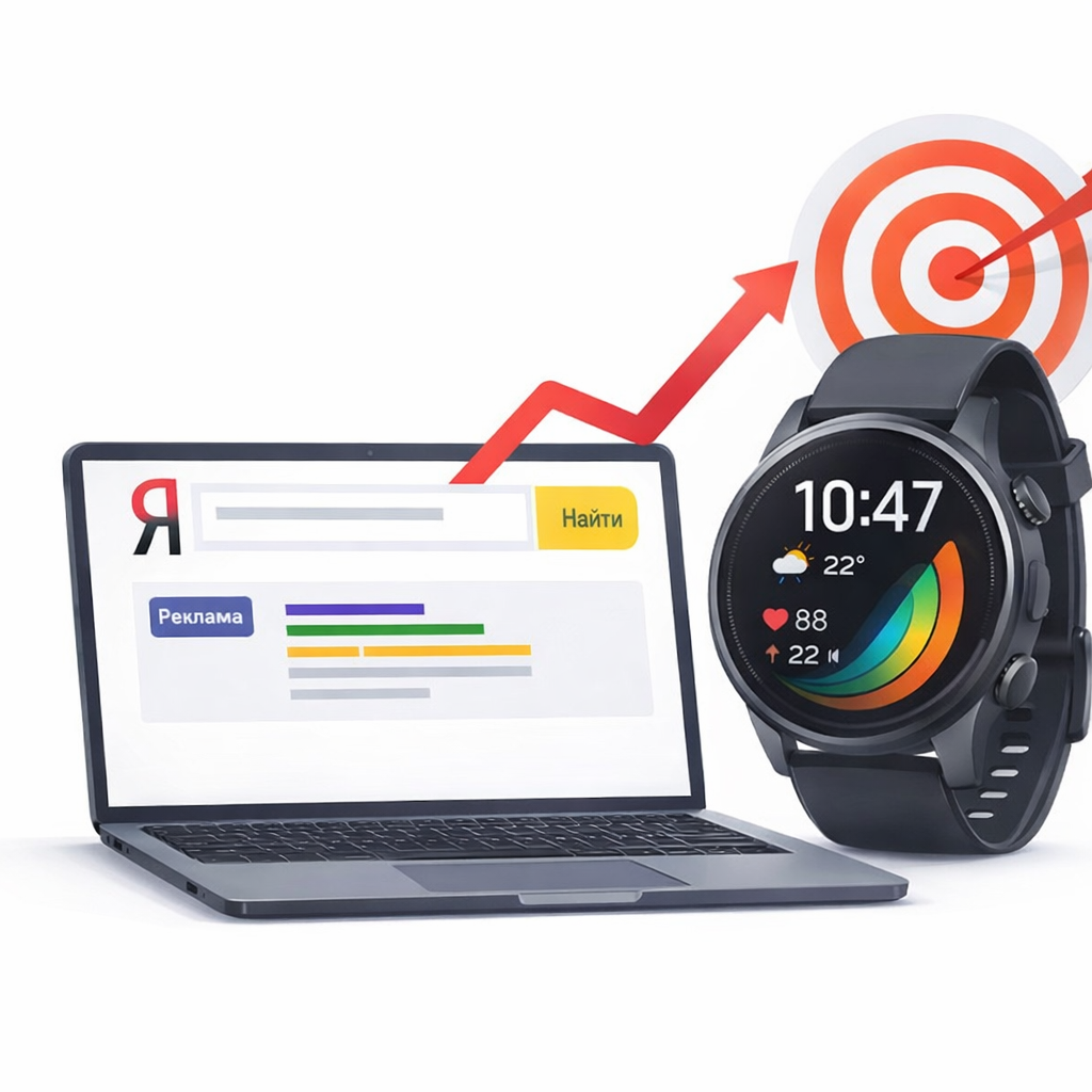Контекстная реклама: продвижение через Яндекс Директ для интернет магазина умных-часов