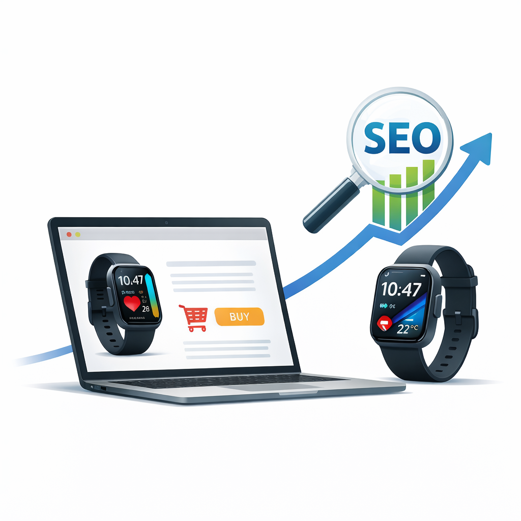 Сайт для продаж и SEO-оптимизация для развития бренда для интернет магазина умных-часов