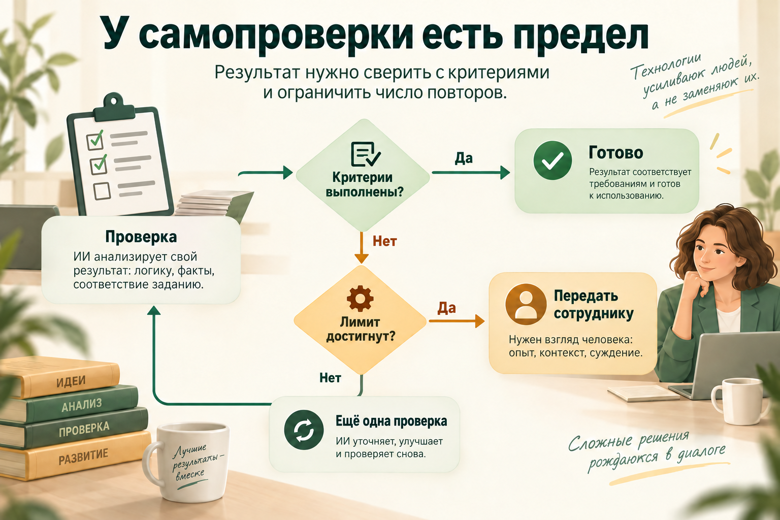 Остановка цикла и передача сотруднику