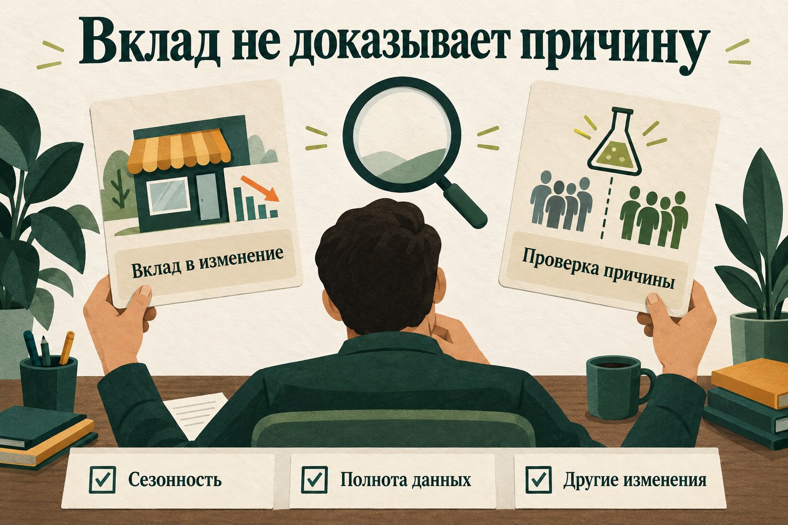 Различие вклада сегмента и доказанной причины